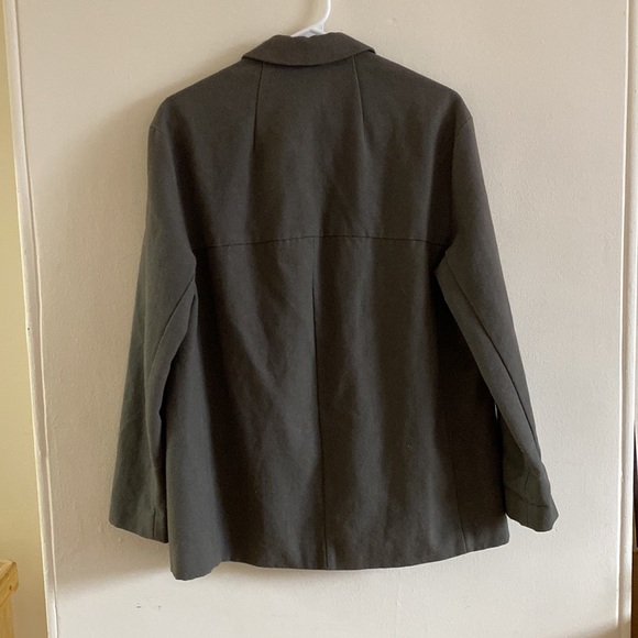 Aritzia Wilfred Oversized Blazer Jacket - Olive Green - Small - Picture 4 of 4